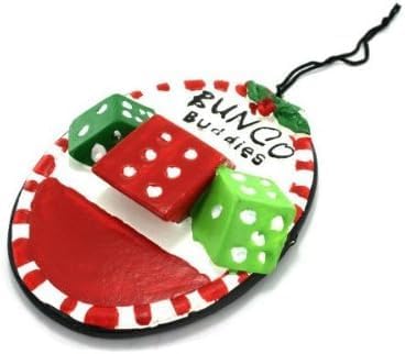 Bunco Buddies Christmas Ornament - Ceramic Personalizable