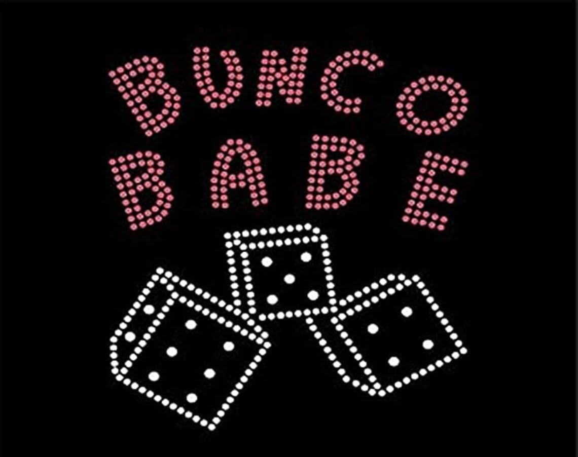 Bunco Babe Rhinestone Iron-On - 5.5x4" DIY Transfer