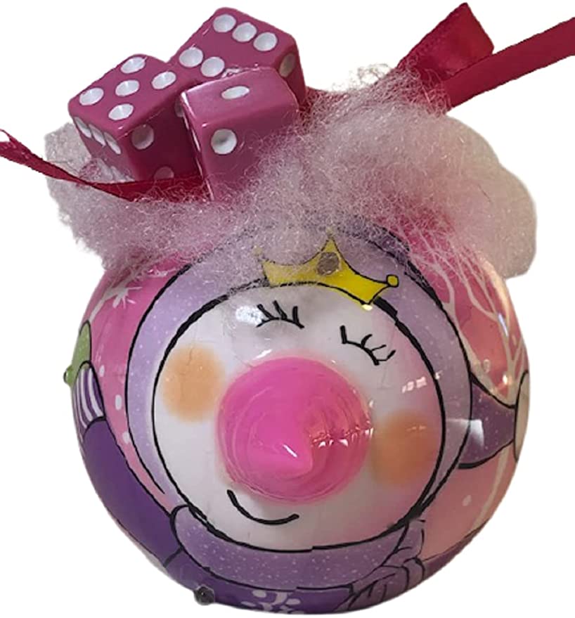 Blinking Princess Ornament - Pink Dice 3.5" Bunco