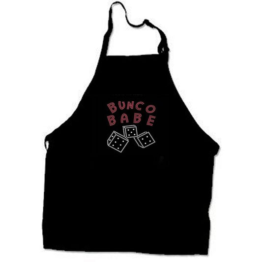 Bunco Apron - Black with Crystal Rhinestones
