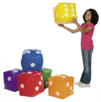 Inflatable Dice 12" - Assorted Colors