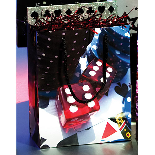 Dice Gift Tote Bag 10x8x4" - Nylon Handles