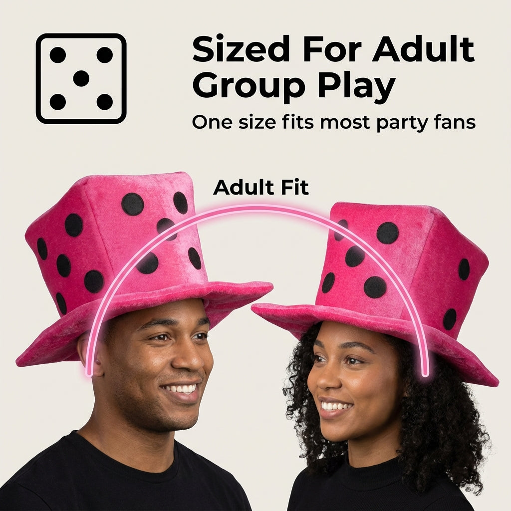 Hot pink dice hat as a bunco prize