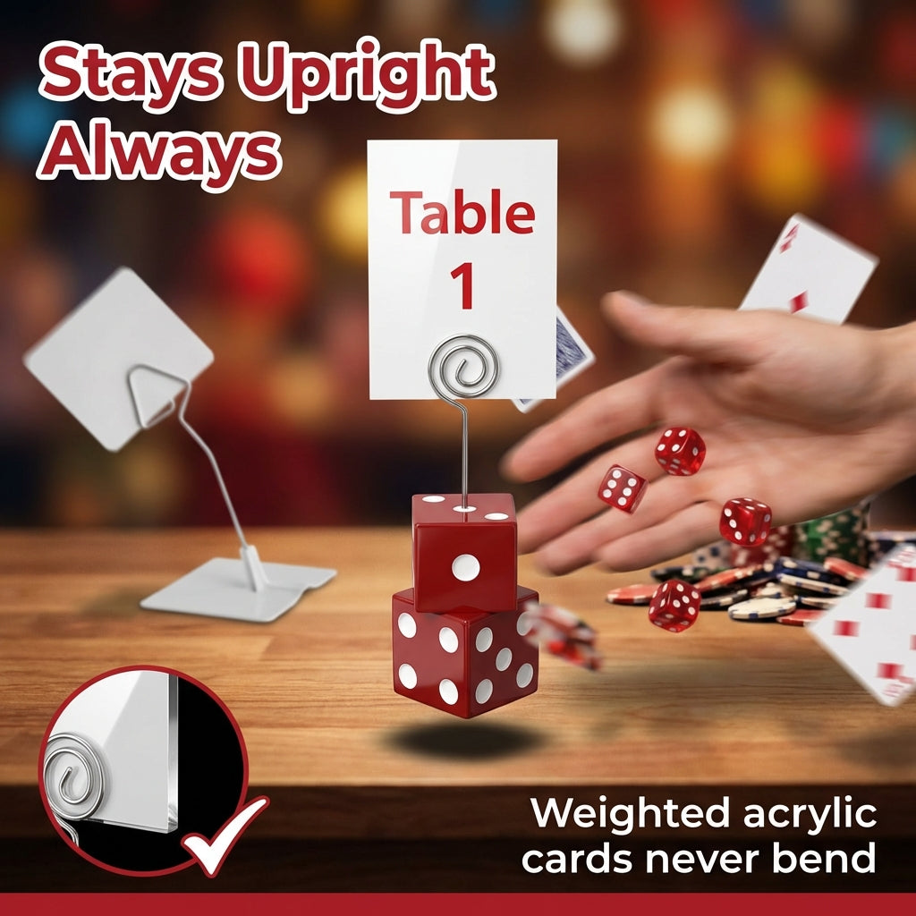 Keep bunco tables organized with numbered stands