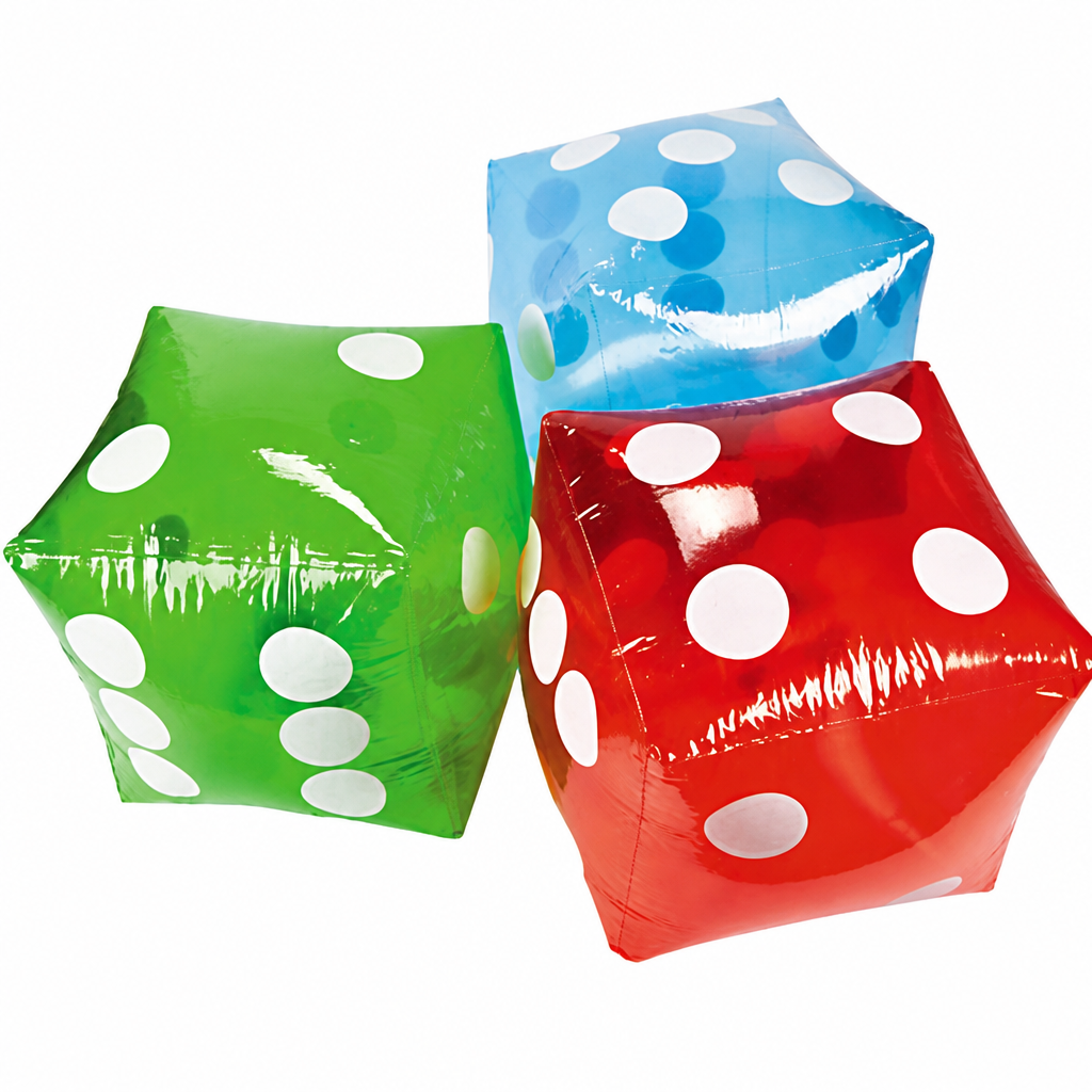 Inflatable dice detail
