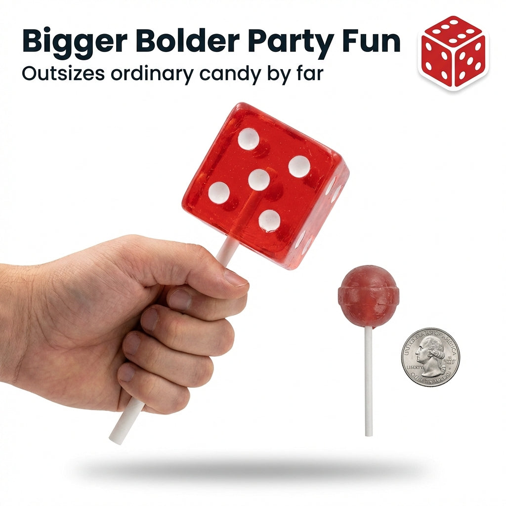 Dice lollipops feature highlights