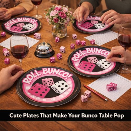 Bunco paper plates size comparison