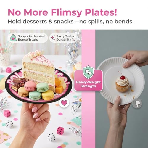 Bunco paper plates pack