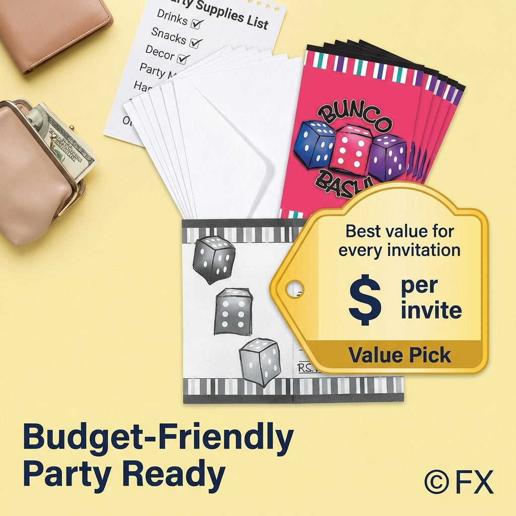Bunco party invitations ready to mail