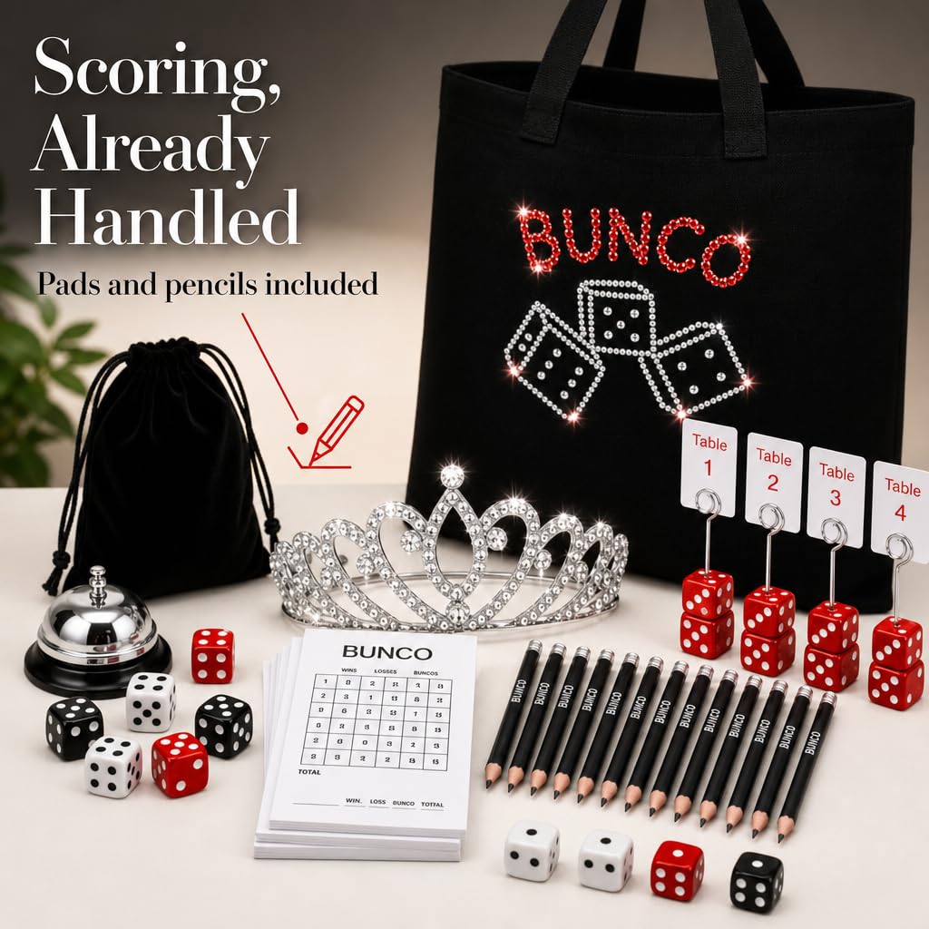 Table number stands and score pads