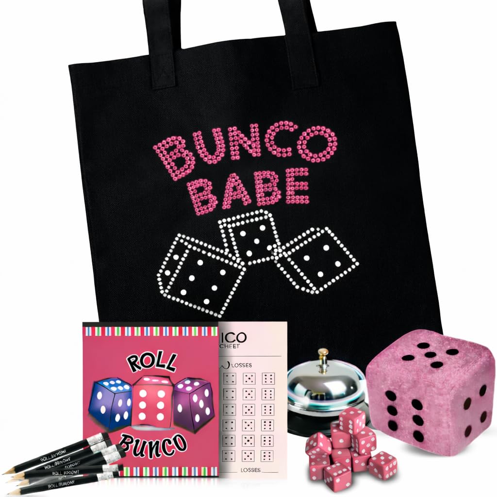 Girls' Night Glam Bunco Bundle - Babe Kit, tiara, wine glasses and marabou bell