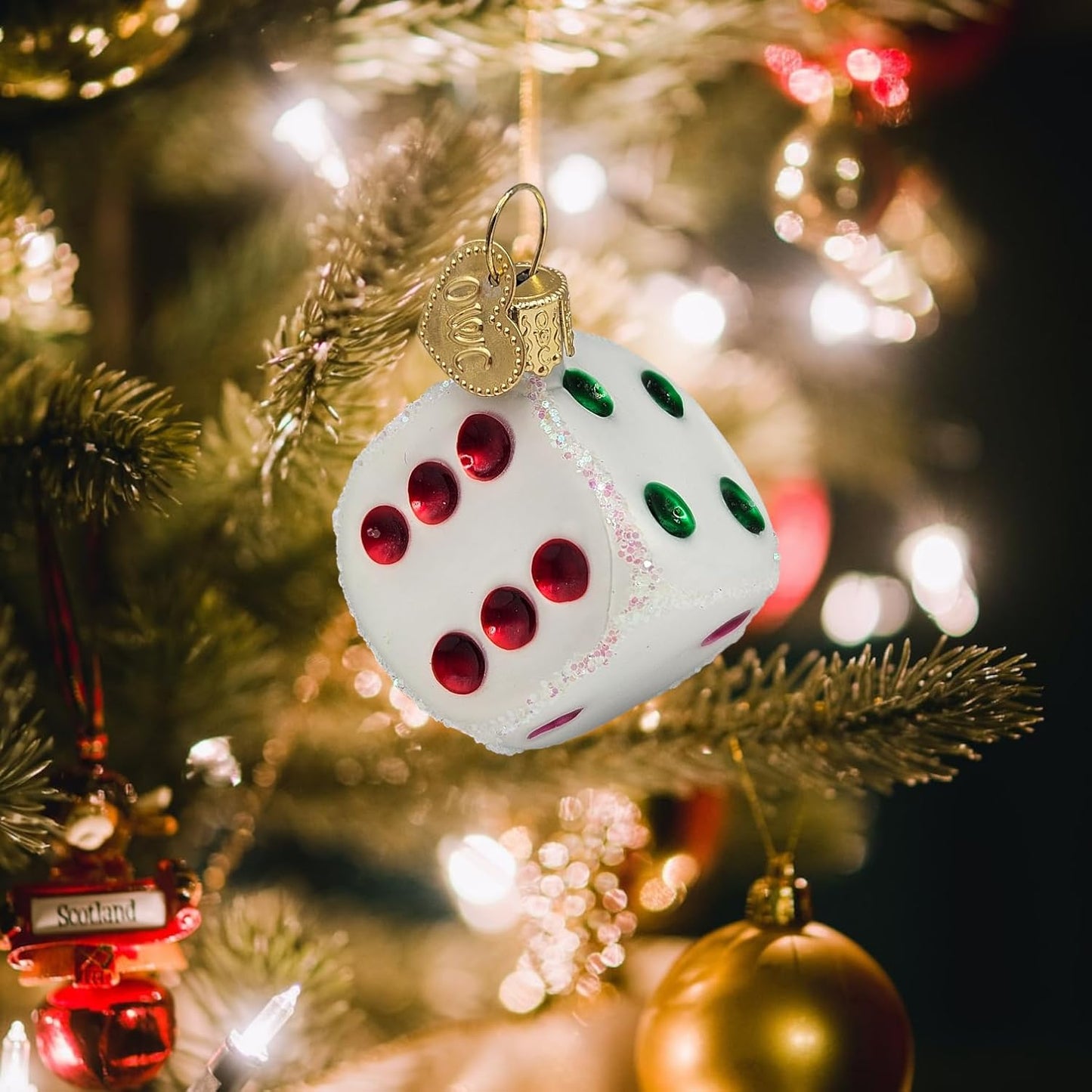 Dice Christmas Ornaments - Set of 3 Gift Boxed