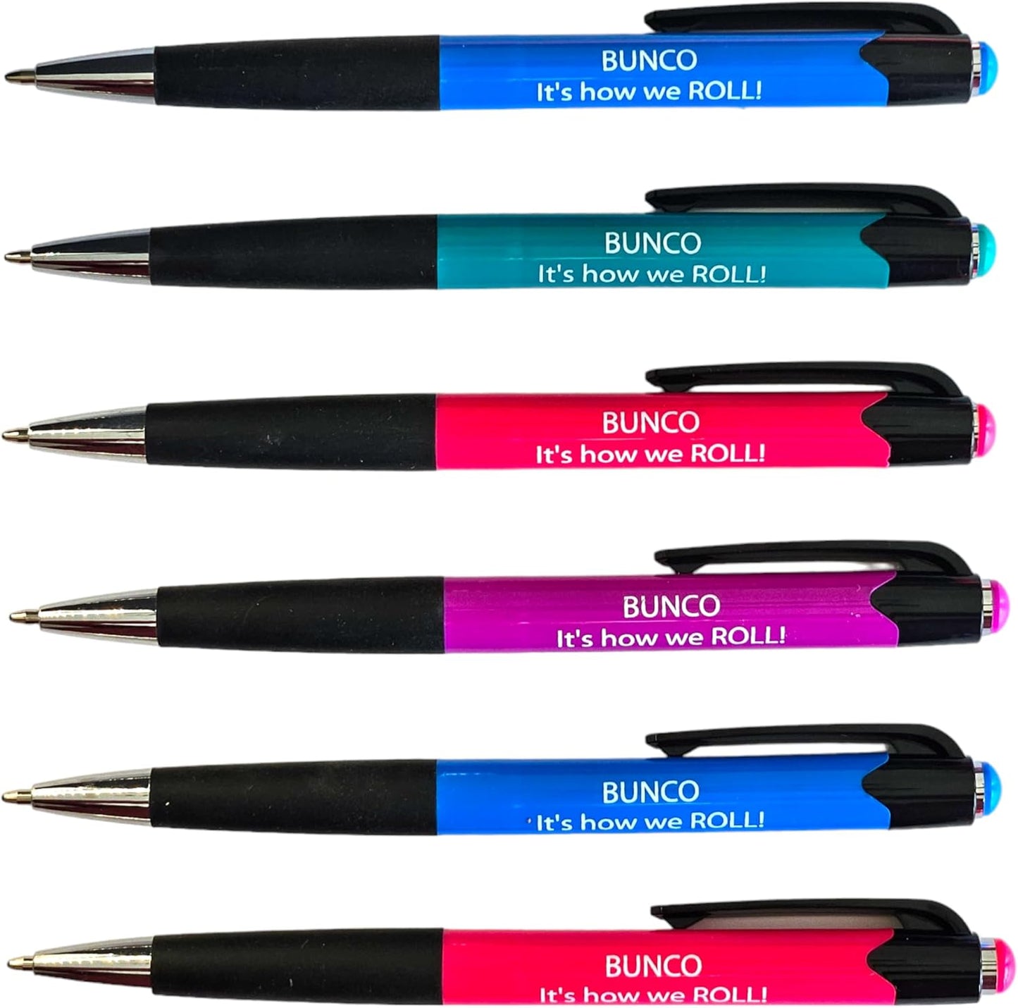 BUNCO It's How We ROLL Pens - Set of 6 Assorted