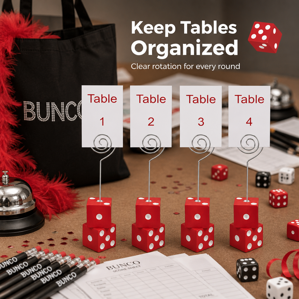 Keep tables organized with 4 numbered table stands