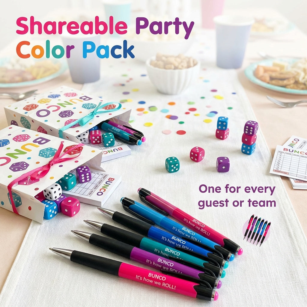 Bunco pens as prizes and favors