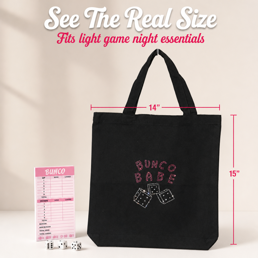 Crystal Bunco tote bag features infographic