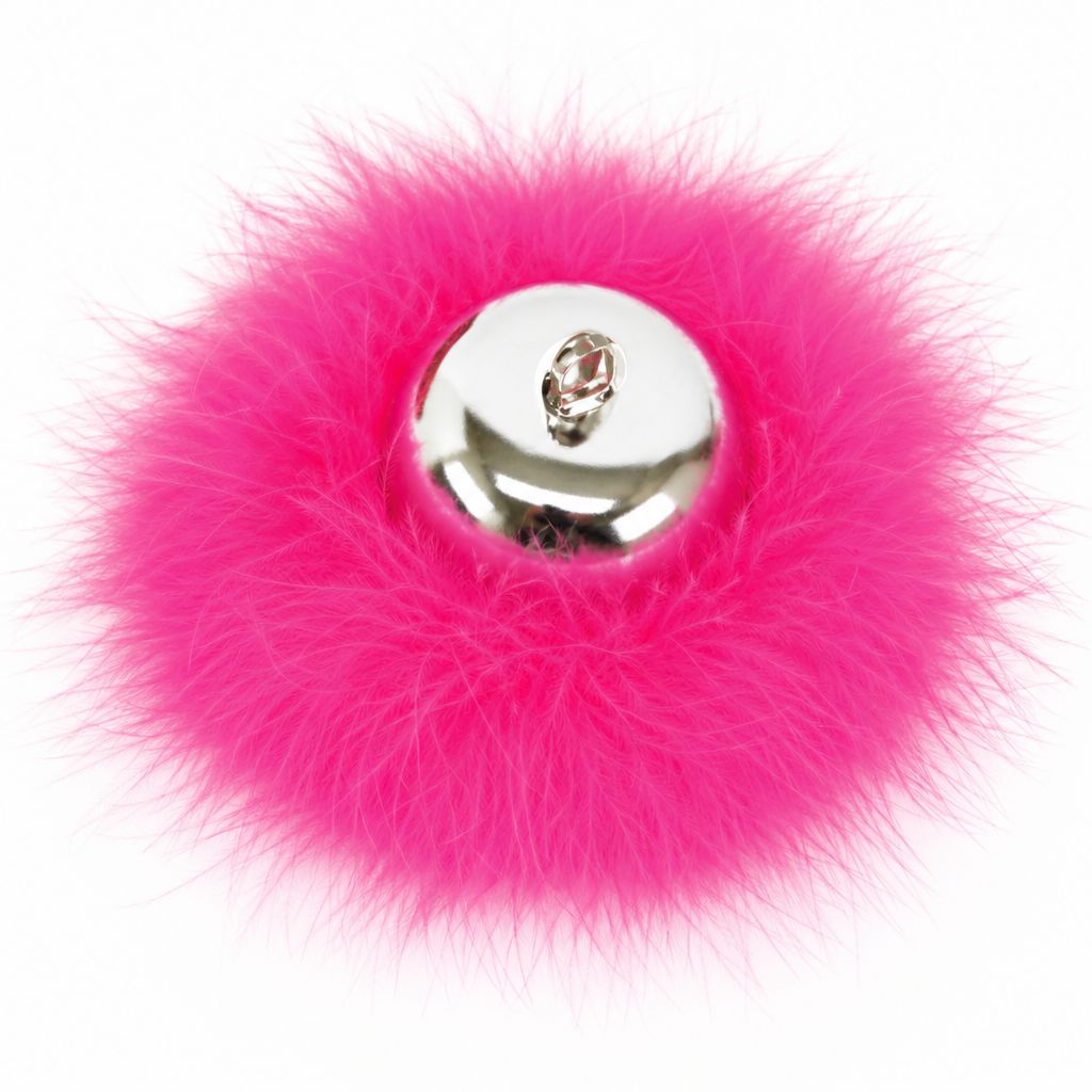 Silver marabou bell with feather trim - hero