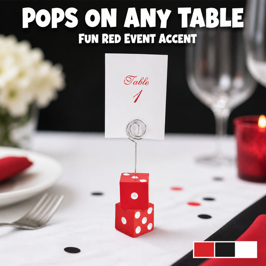 Pops on any table — fun red event accent for parties
