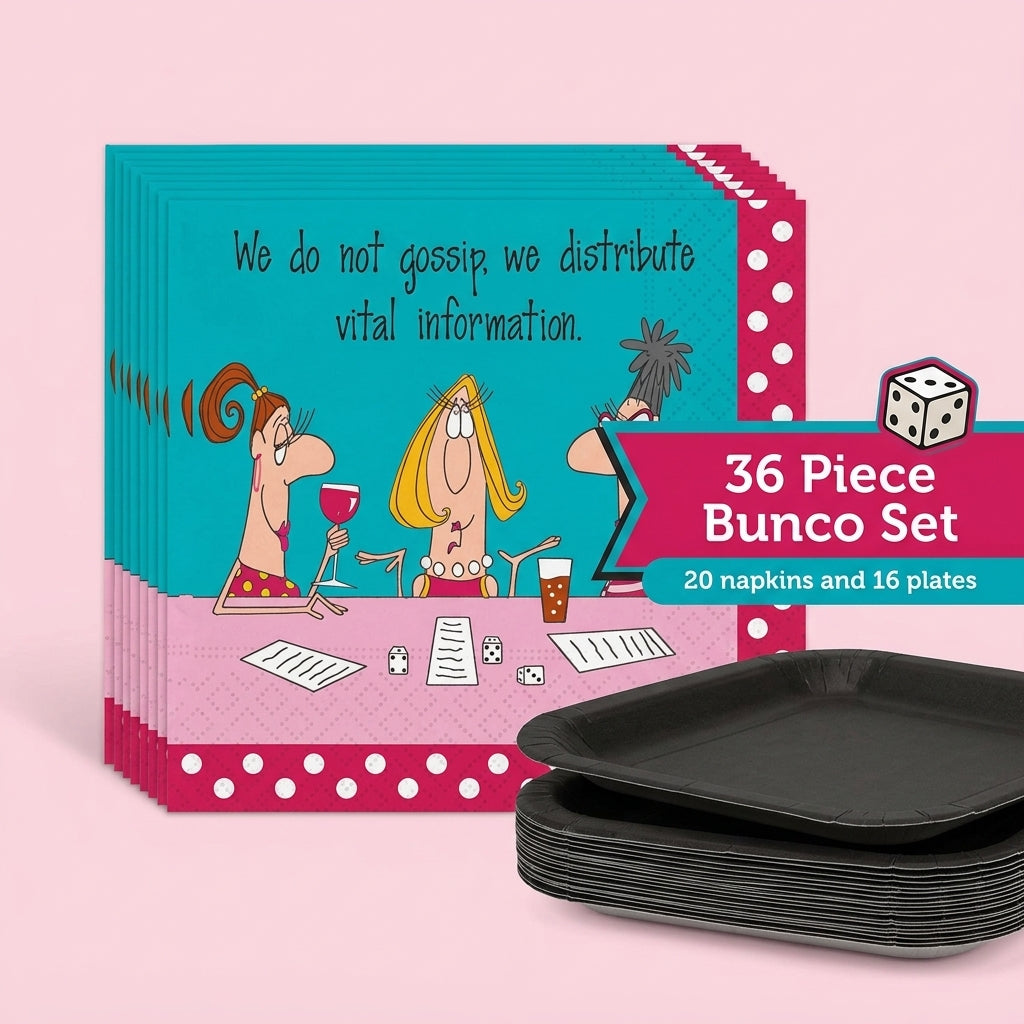 Napkin and plate set feature highlights