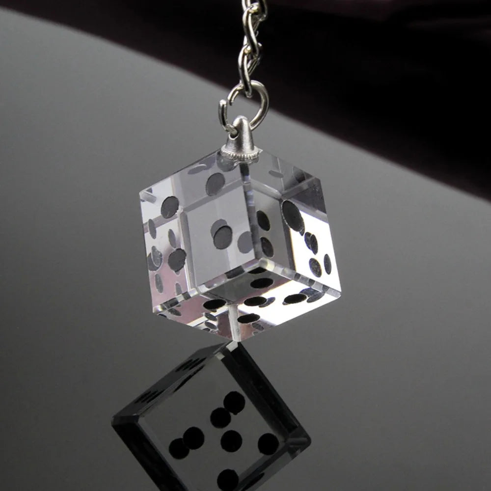 Crystal dice keychain detail view