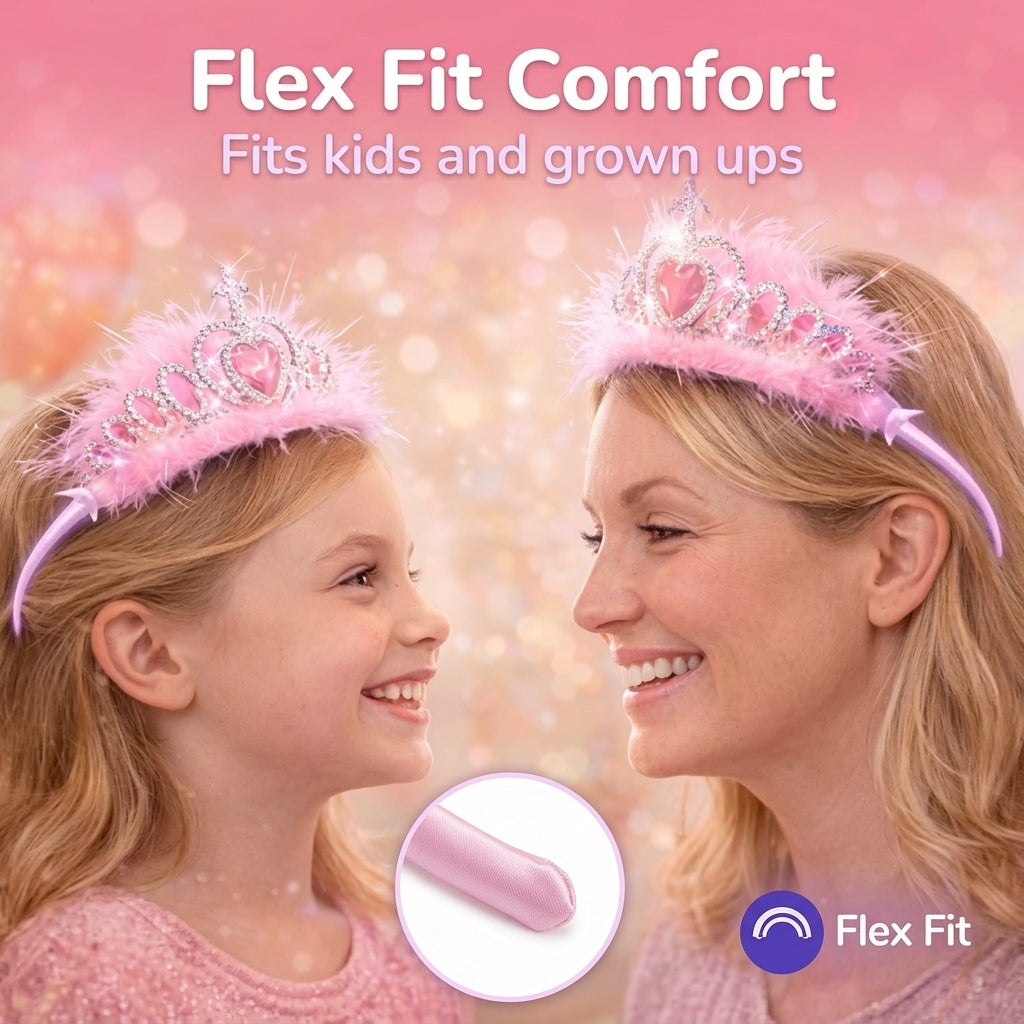 Light-up tiara feature highlights