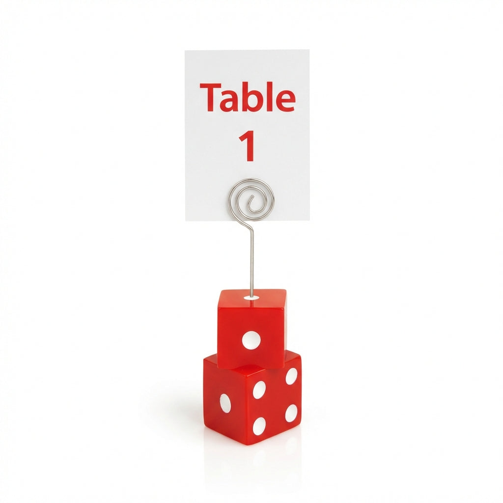 Dice table number stands detail
