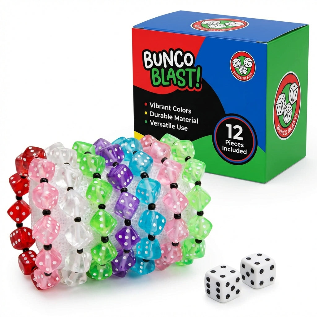 Transparent dice bead bracelets detail