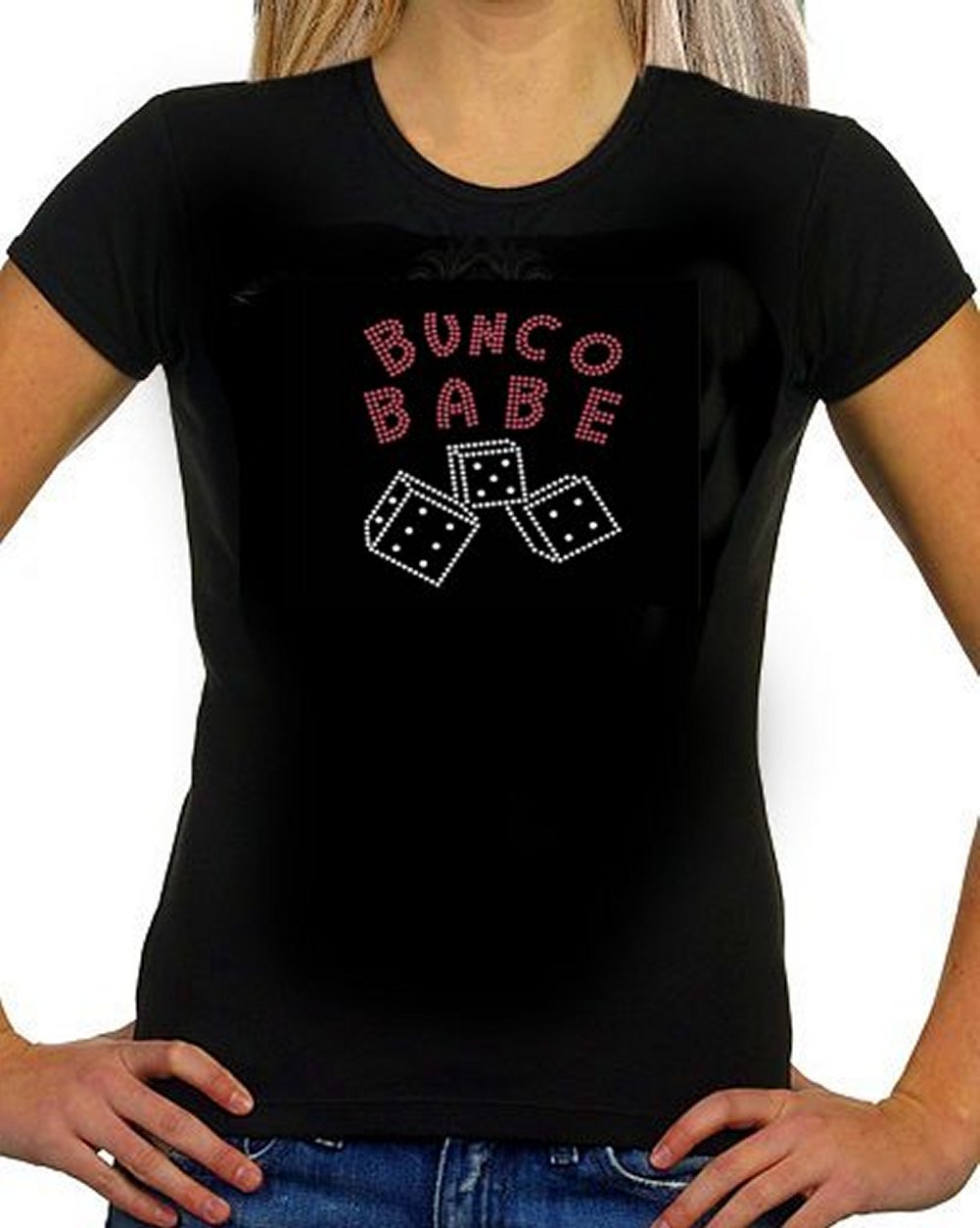 Bunco T-Shirt - Black with Crystal Rhinestones