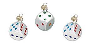 Dice Christmas Ornaments - Set of 3 Gift Boxed