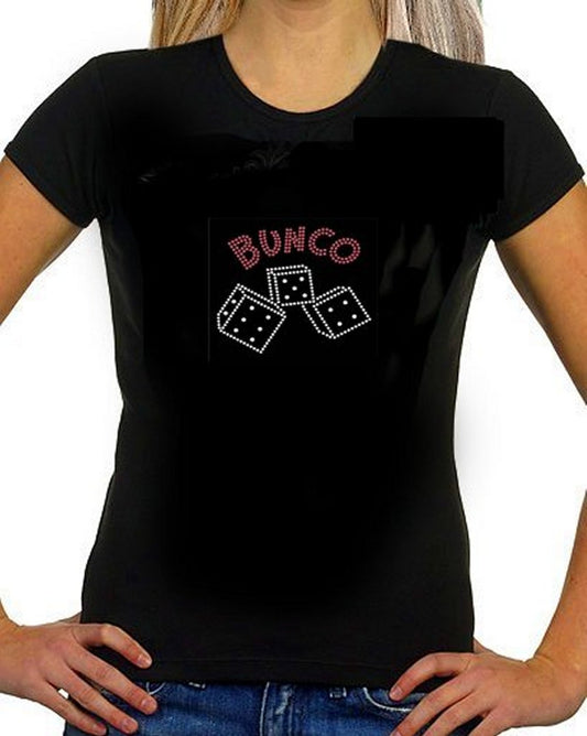 Bunco T-Shirt - Black with Crystal Rhinestones