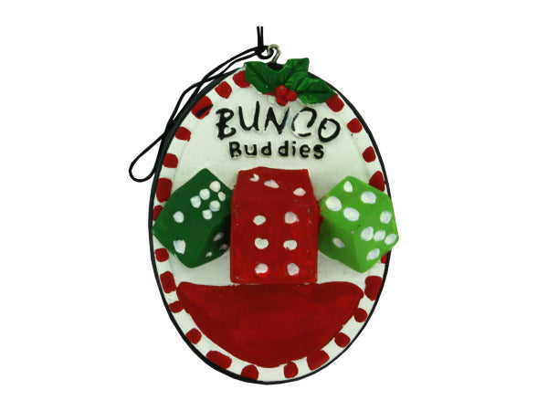 Bunco Buddies Christmas Ornament - Ceramic Personalizable