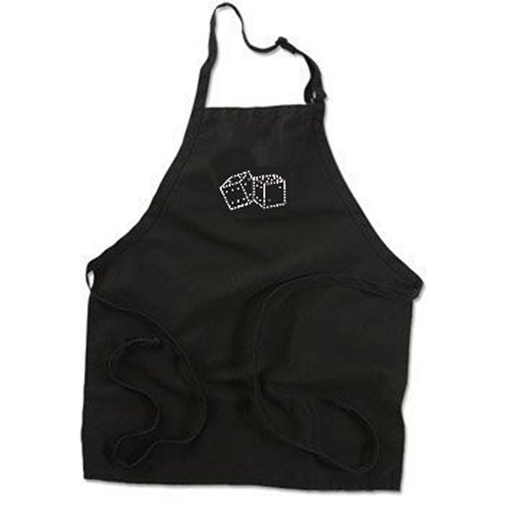 Bunco Apron - Black with Crystal Rhinestones
