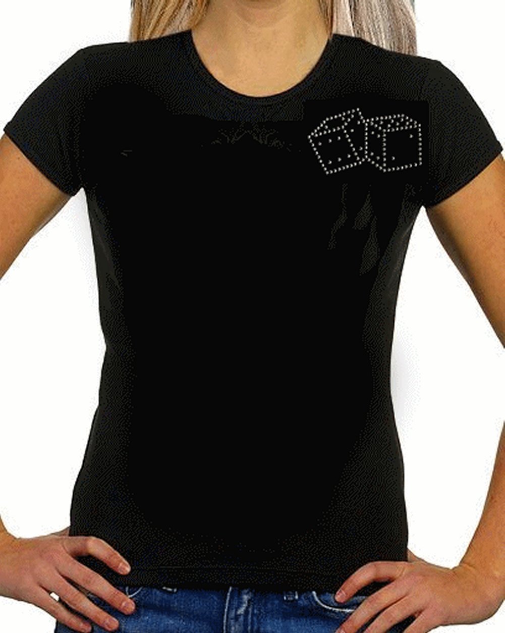 Bunco T-Shirt - Black with Crystal Rhinestones