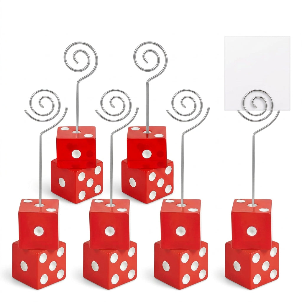 Set of 4 dice table number holders detail