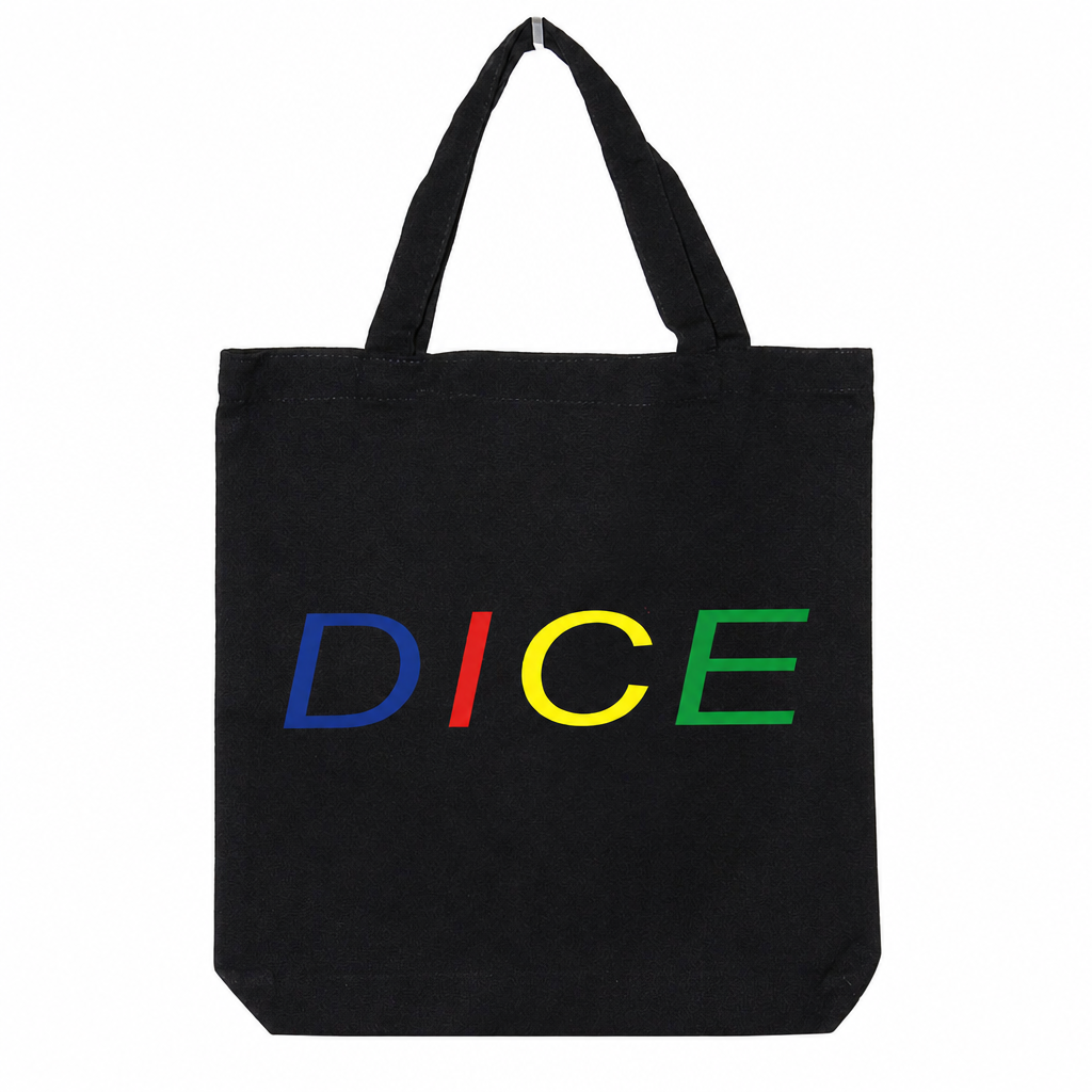 DICE tote bag styled