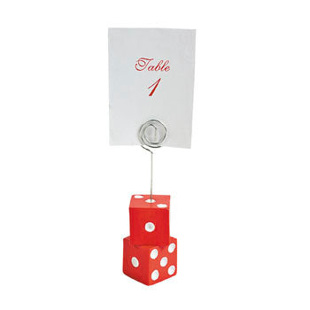 Dice Place Card Holder 4.75" - Red Single