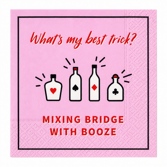 Bridge party cocktail napkins - hero