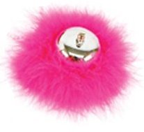 Marabou Bell 3" - Silver with Feather Trim
